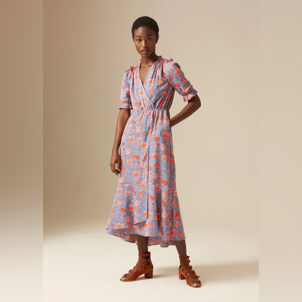 ME+EM Bright Paisley Wrap Dress + Belt size 2